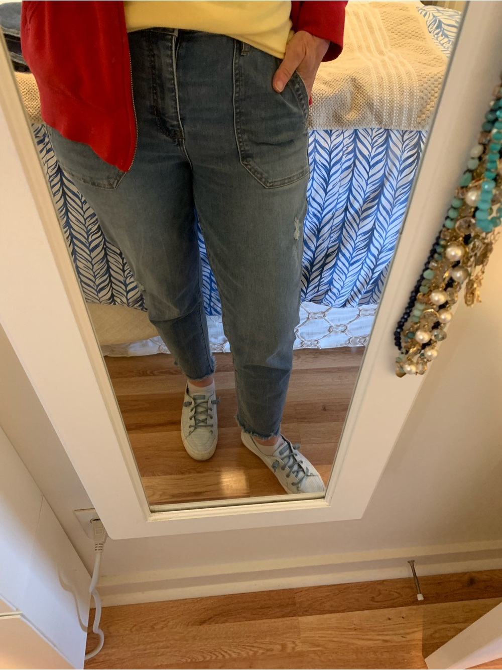 Nicole Miller Light Blue Cropped Straight Jeans